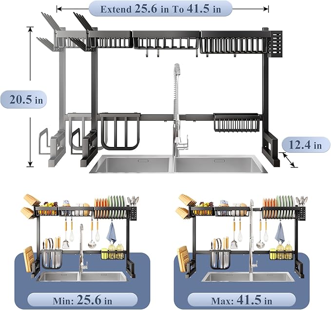 Luxury Spacer Dish Drying Rack (100+ Units sold Premium Quality)