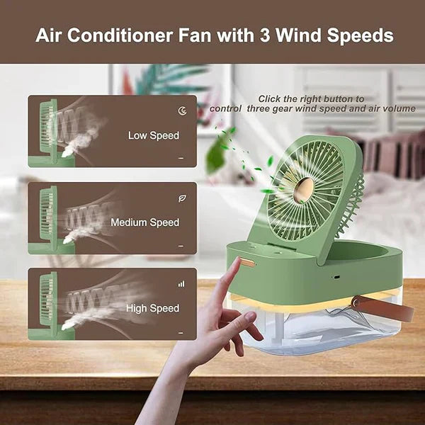 Mini Air Conditioner Fan with C Type Charging Cable