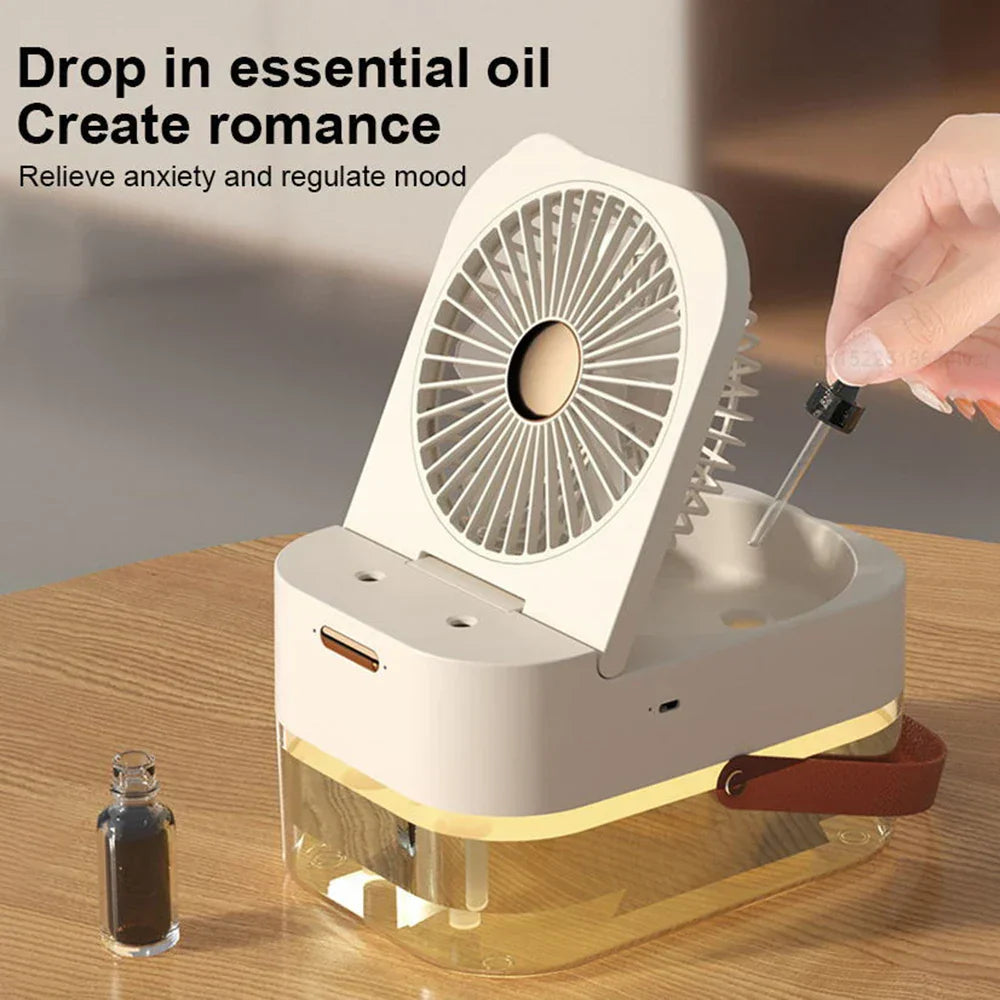 Mini Air Conditioner Fan with C Type Charging Cable