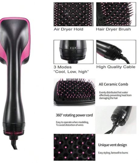 Hair Dryer Styler Brush for Short Hair